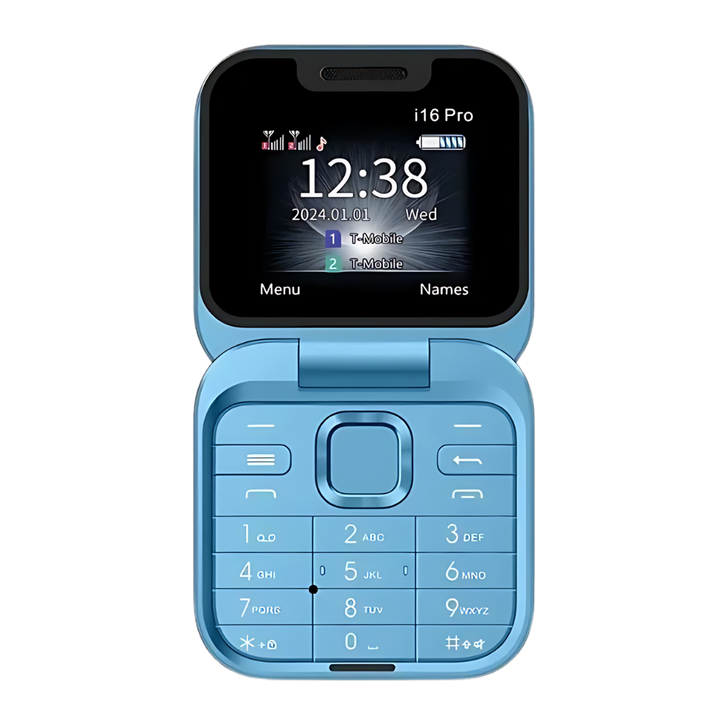 Kleine opvouwbare mobiele telefoon met dubbele SIM
