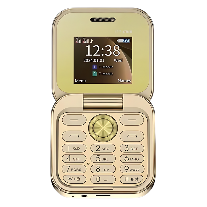 Kleine opvouwbare mobiele telefoon met dubbele SIM