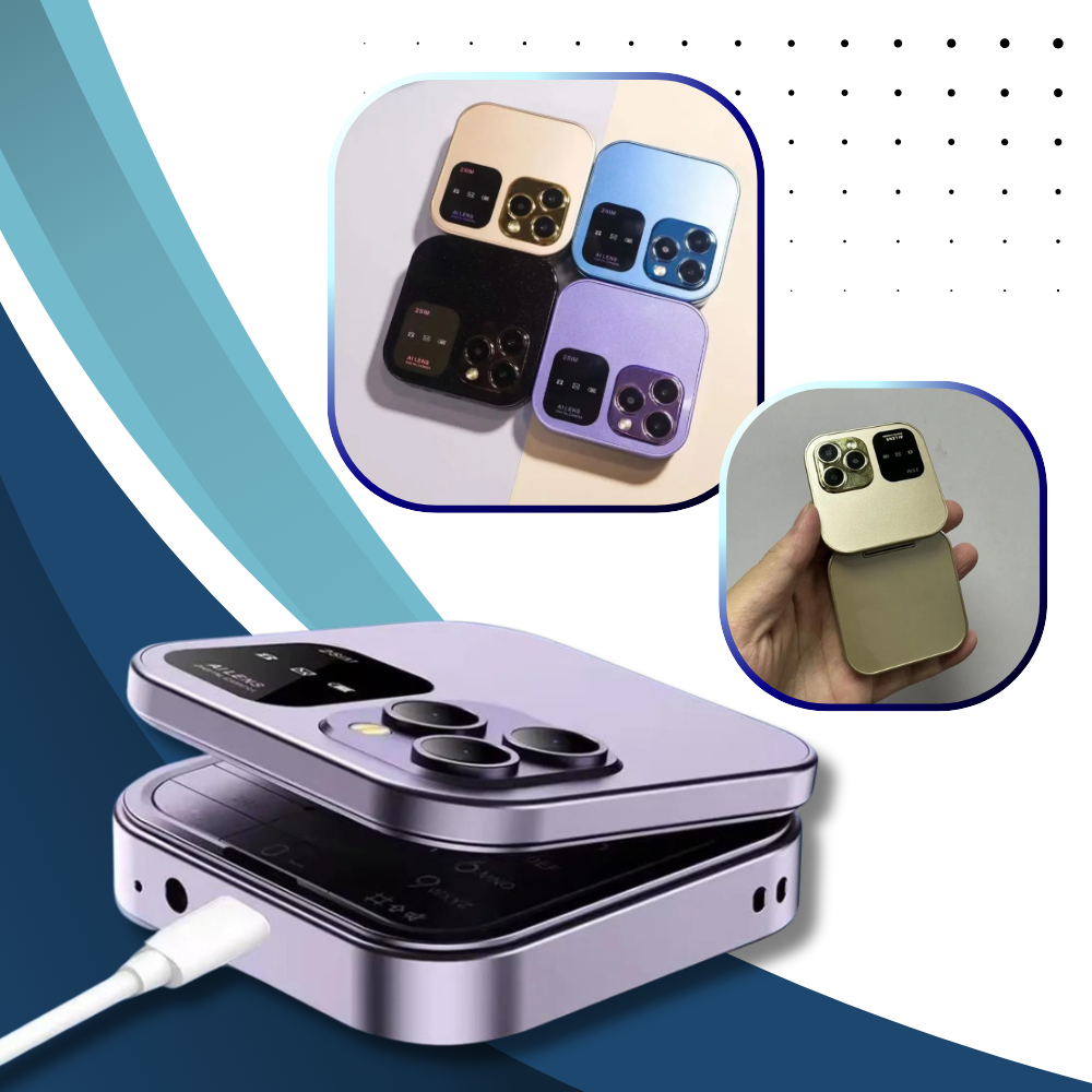 Kleine opvouwbare mobiele telefoon met dubbele SIM