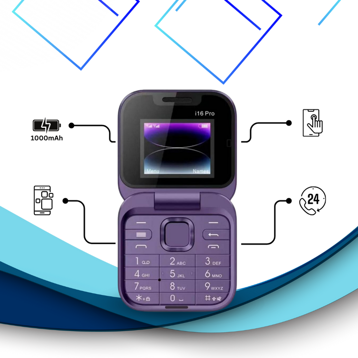 Kleine opvouwbare mobiele telefoon met dubbele SIM