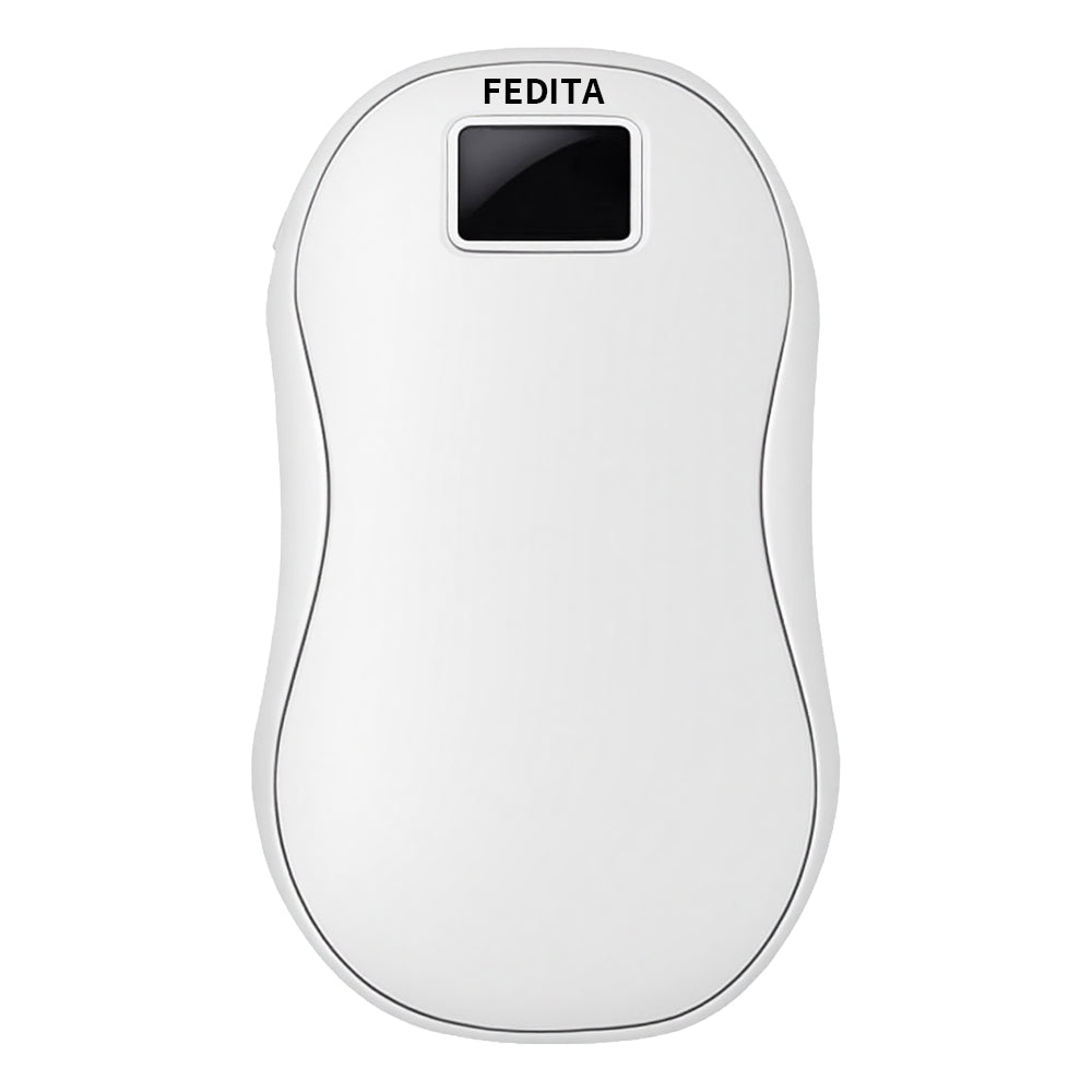 Oplaadbare handwarmer met digitaal display, aan twee kanten warm