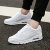Witte Leren Sneakers met Hoge Zool voor Heren
