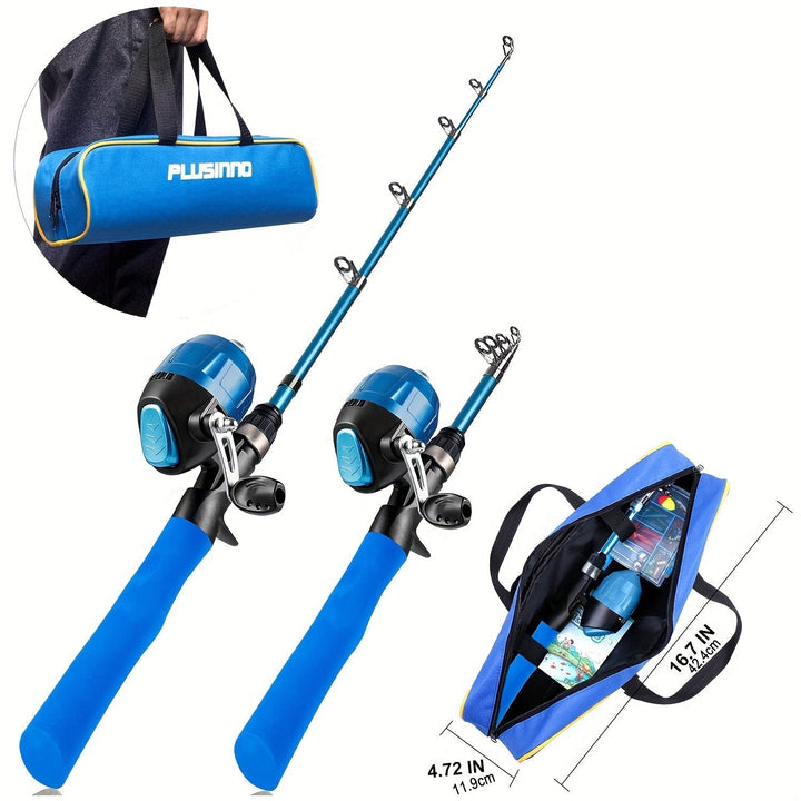 Complete Set Telescopische Hengel en Molen met Draagtas en Aasdoos