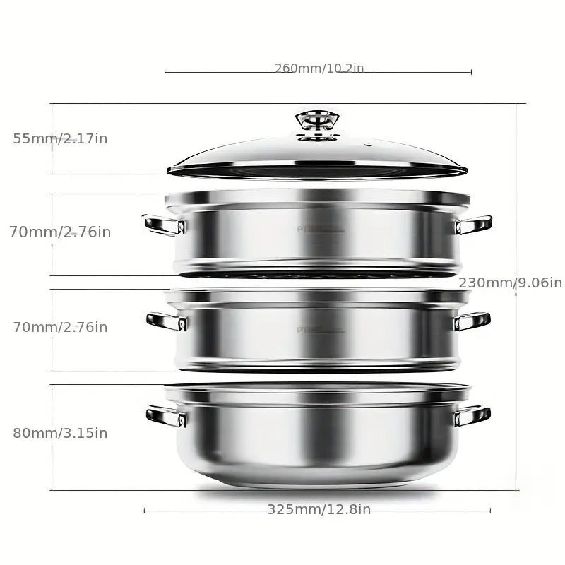 Stoomkoker met 3 lagen – NutriSteam