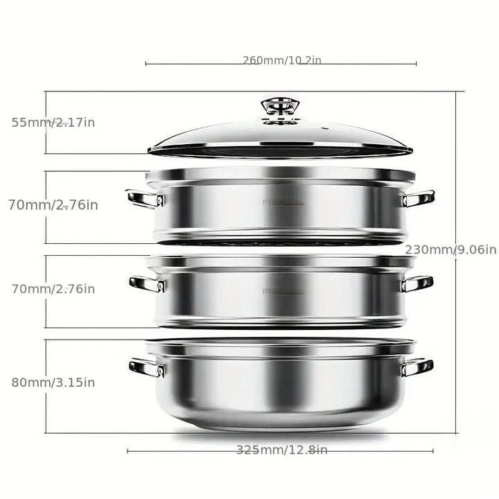 Stoomkoker met 3 lagen – NutriSteam