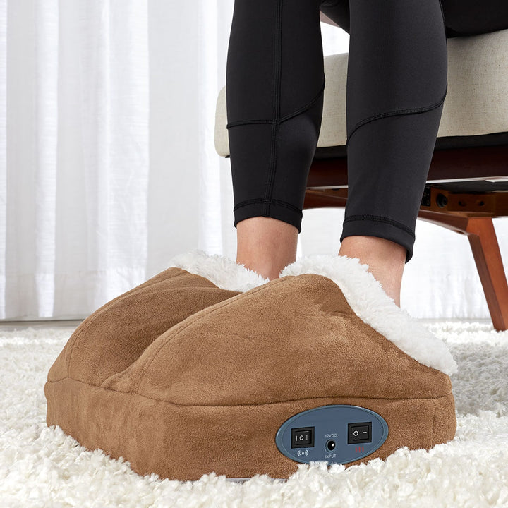 Voetenwarmer met vibratie en fleece gevoerde vakken