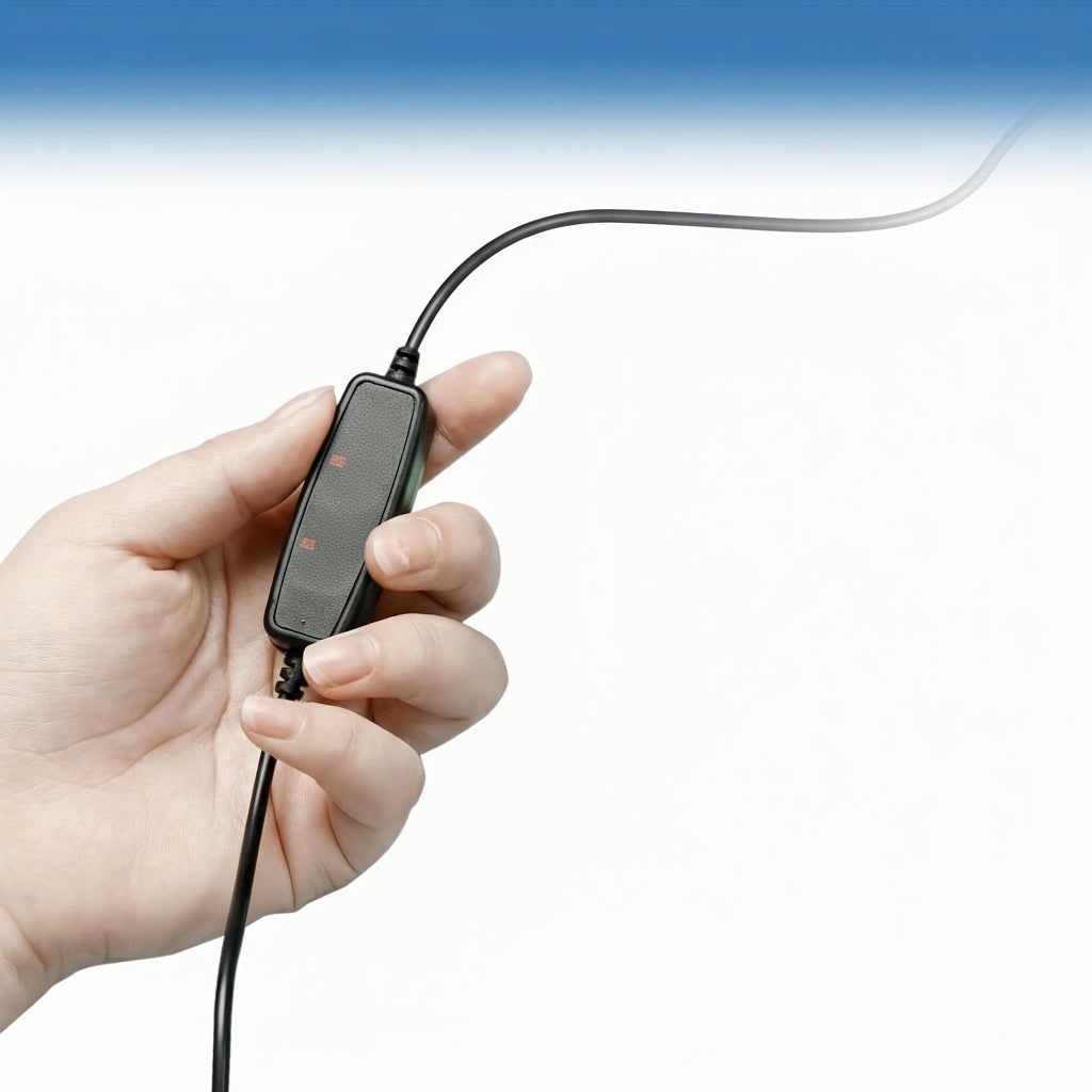 Elektrisch verwarmde polsbrace met verstelbare band en bediening