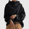 Sweatshirt met opstaande kraag en gedrapeerde pasvorm