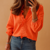 Vrouwelijke Blouse met Ruches – Casual & Chic