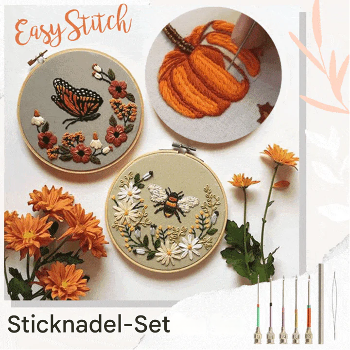 Borduur punch needle set met verwisselbare metalen naalden
