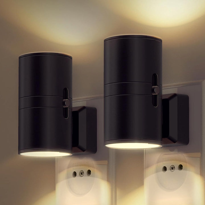 Luxe stopcontactnachtlampje met schemersensor, dimbare warme led