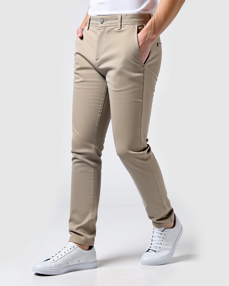 Slim fit chinobroek voor heren voor dagelijks gebruik en kantoor