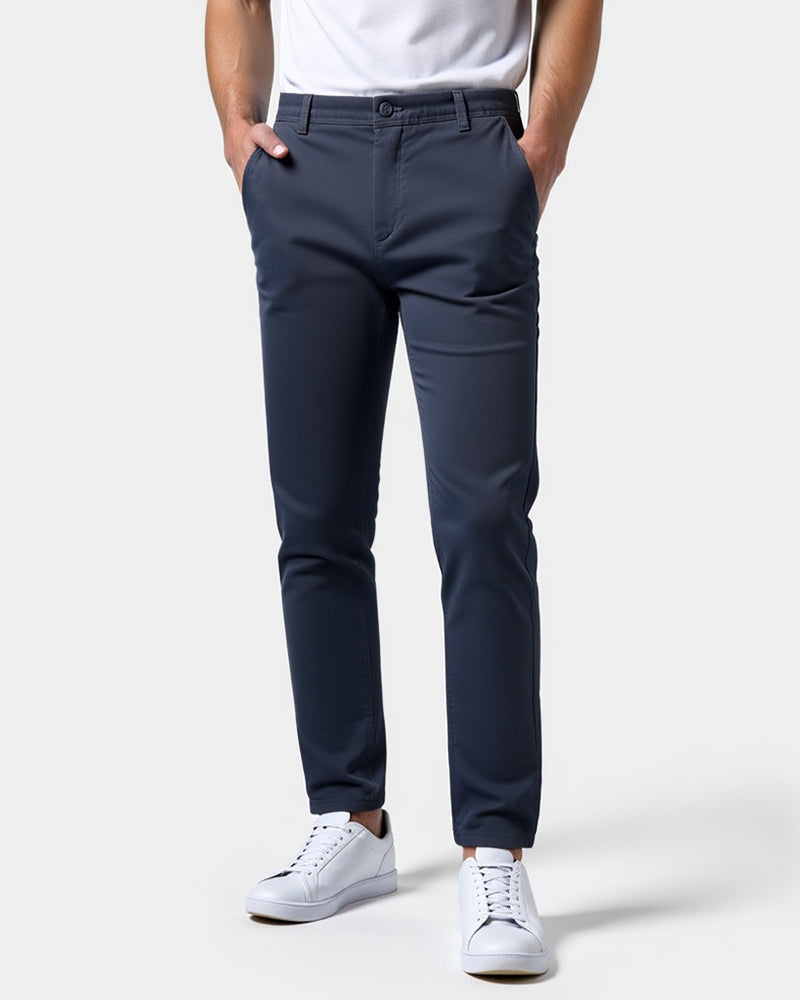 Slim fit chinobroek voor heren voor dagelijks gebruik en kantoor