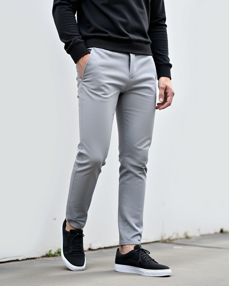Slim fit chinobroek voor heren voor dagelijks gebruik en kantoor