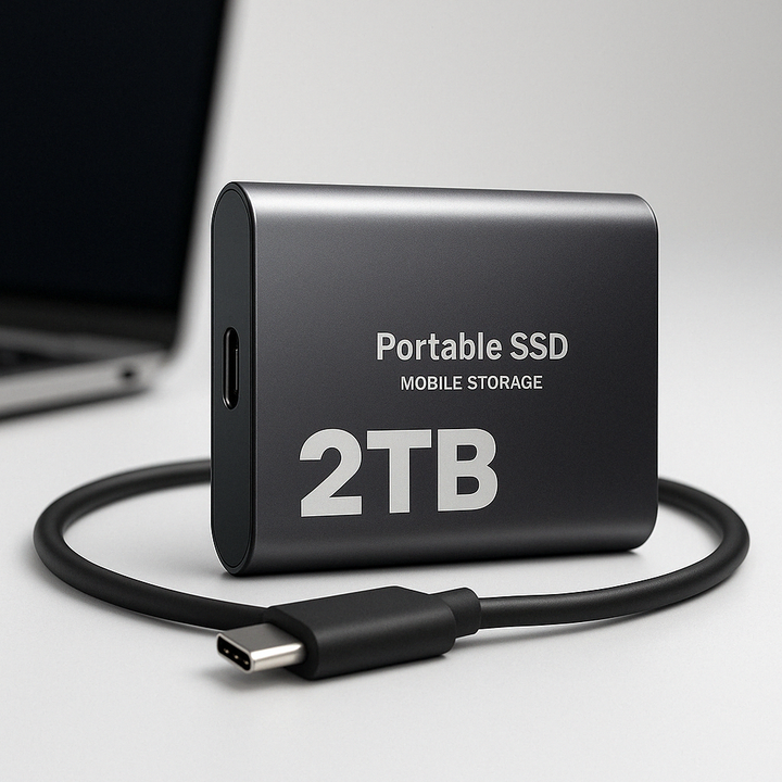 Externe SSD 1 TB draagbare solid-state schijf met USB-C voor laptop en pc