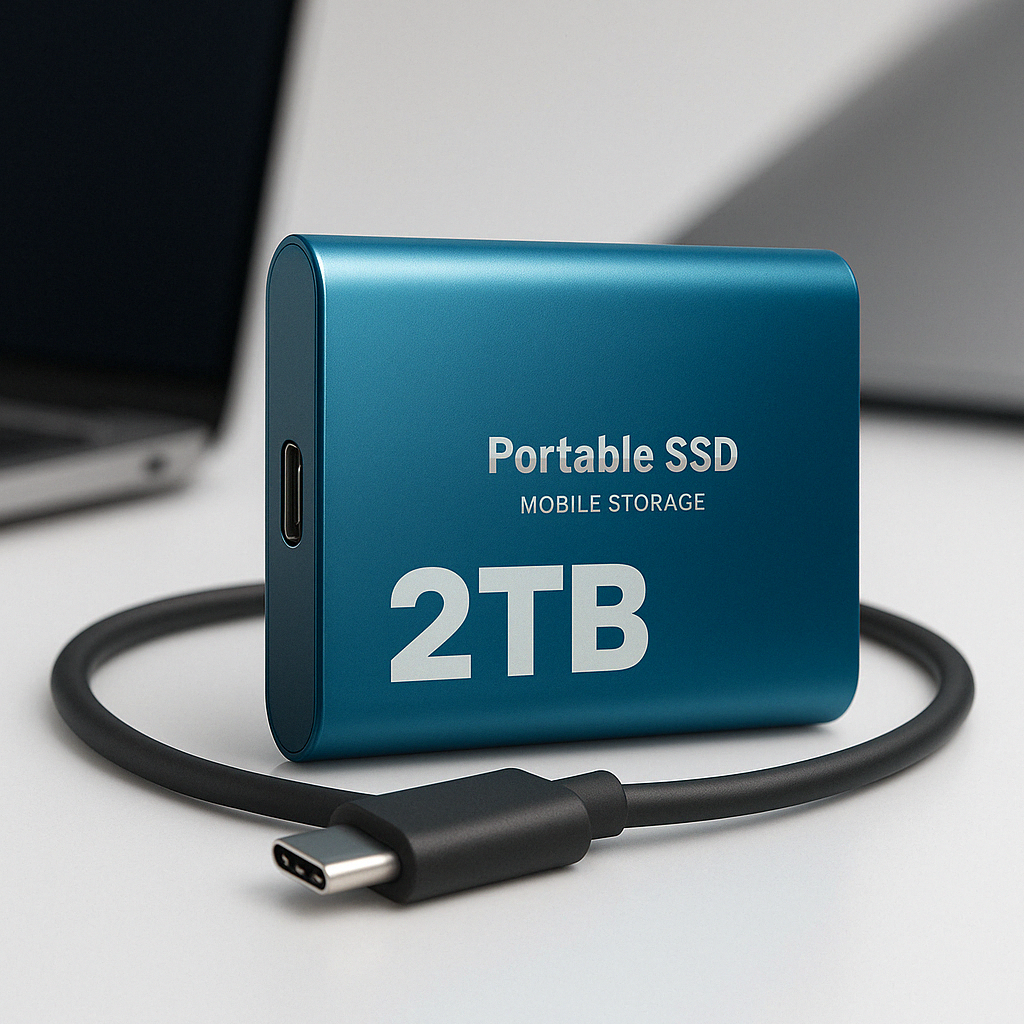 Externe SSD 1 TB draagbare solid-state schijf met USB-C voor laptop en pc