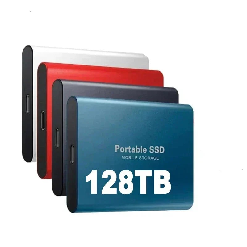 Externe SSD draagbare solid state drive met USB-C compact aluminium design voor pc