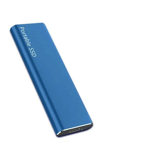 Externe SSD solid state drive draagbaar USB-C met capaciteit en aluminium behuizing voor pc