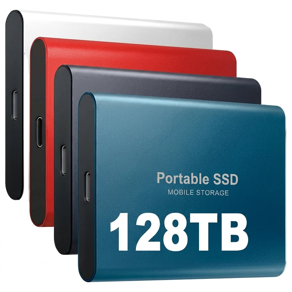 128 TB externe SSD, compacte en snelle draagbare SSD