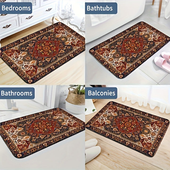 Op Perzië Geïnspireerde Badmattenset – Absorberend en Antislip
