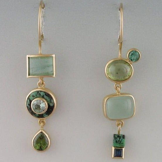 Klassieke Groene Vintage Oorbellen – Elara