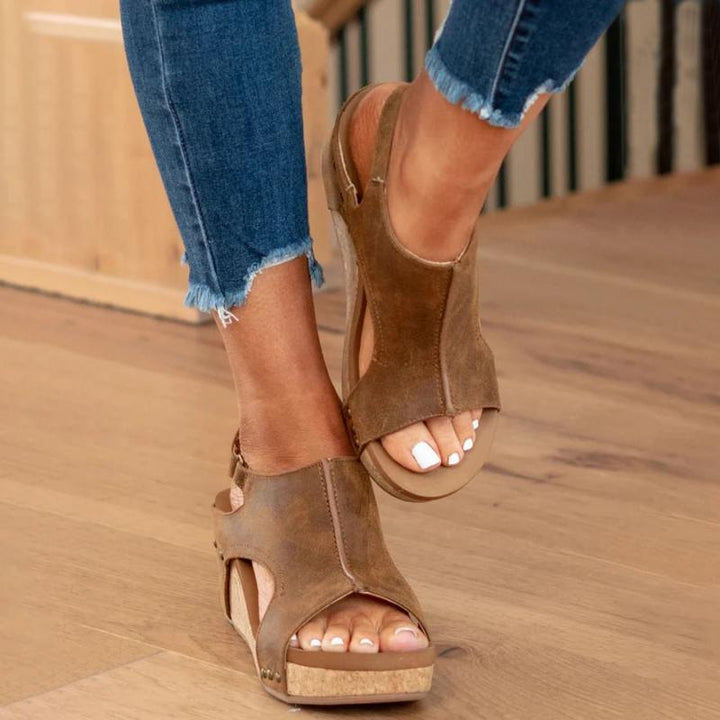 Egonomisch Leren Dames Sandalen met Extra Support