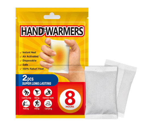 Zelfverwarmende handwarmers voor eenmalig gebruik, 2 per zakje