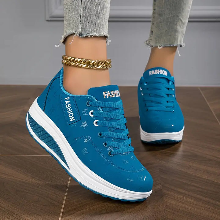 Dames casual sneakers veterschoenen