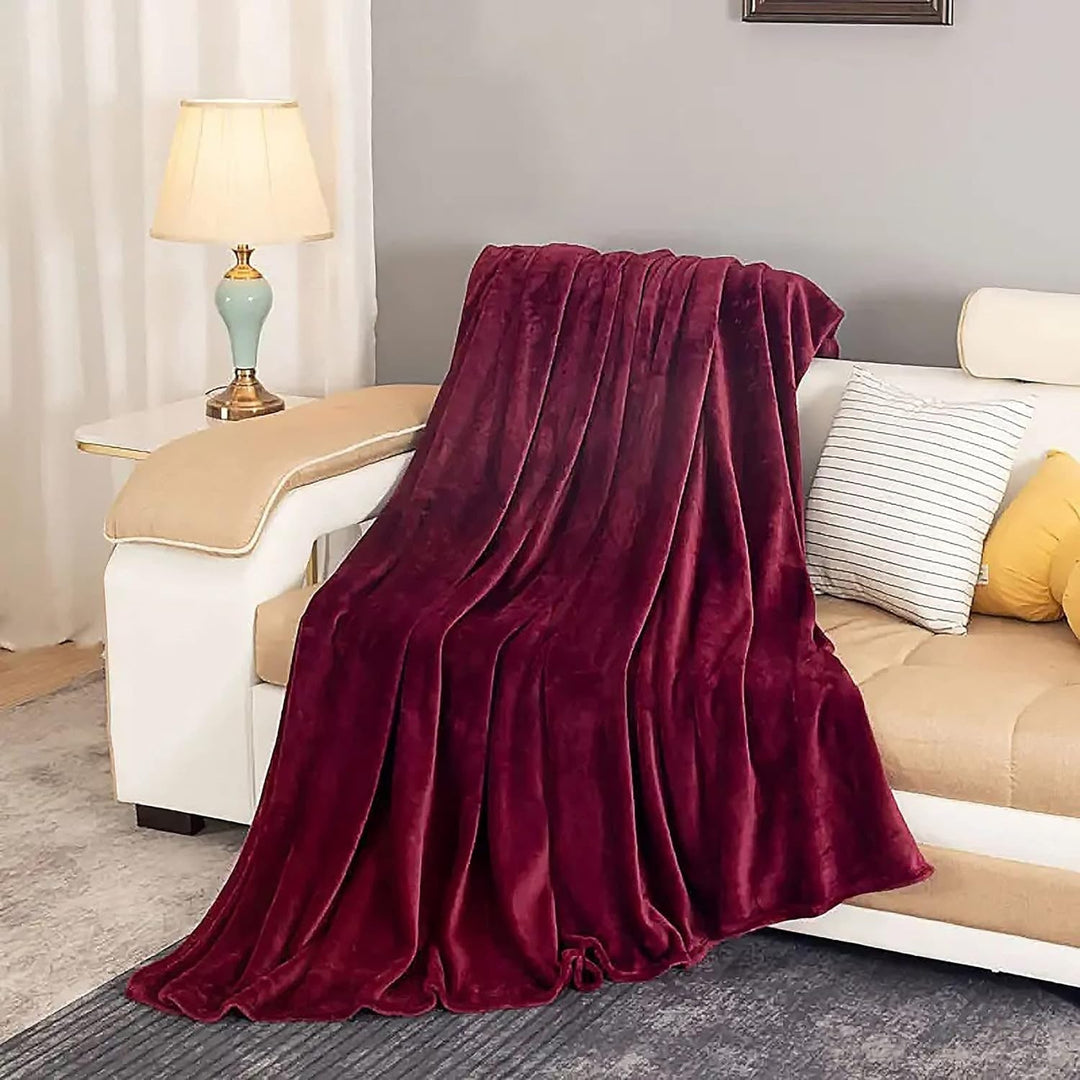 Zachte fleece plaid van imitatiebont voor bank en bed