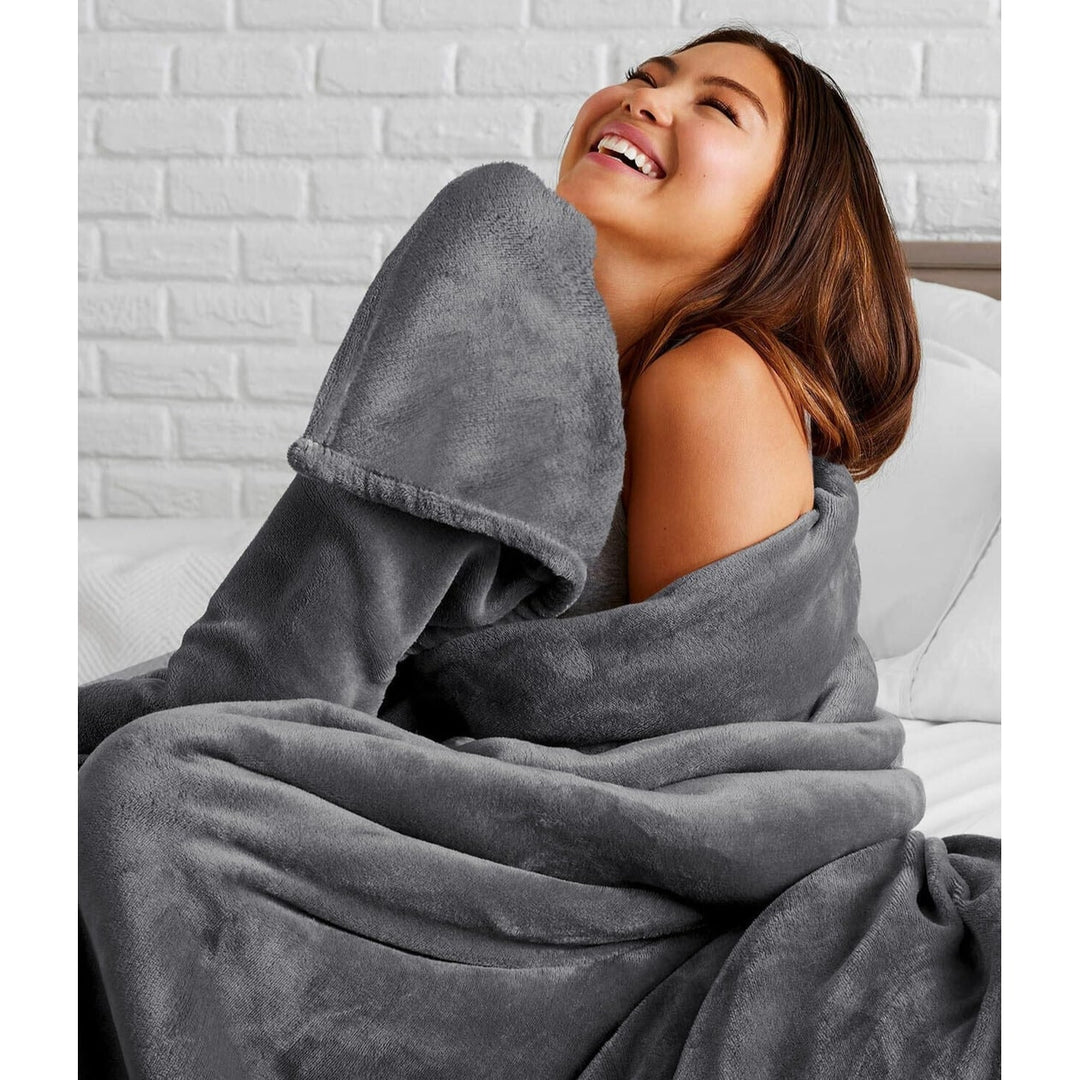Zachte fleece plaid van imitatiebont voor bank en bed