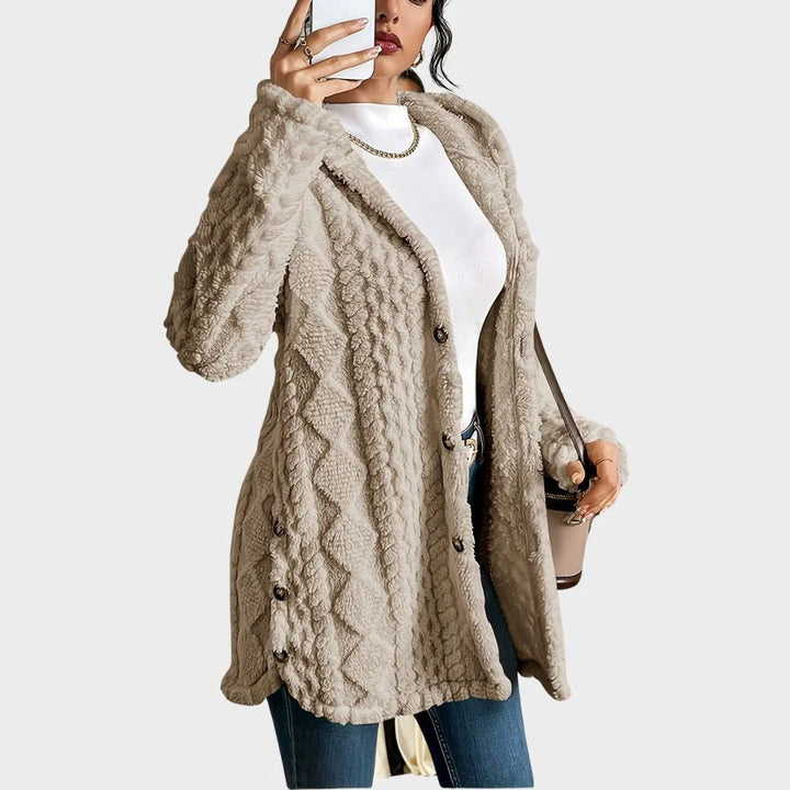 Dames oversized gewatteerd vest met capuchon