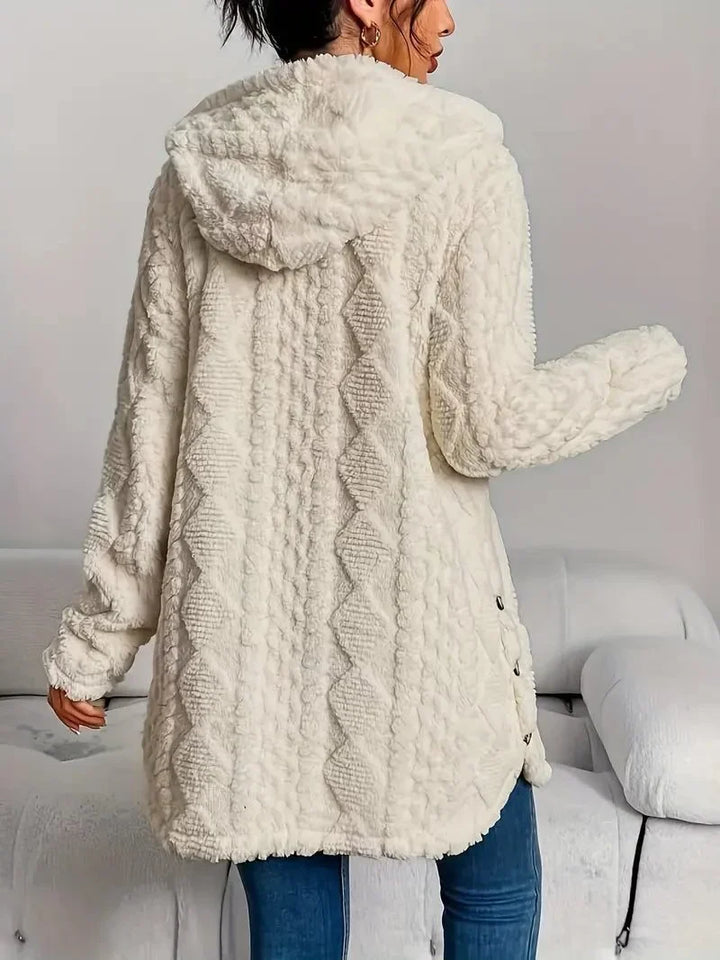 Dames oversized gewatteerd vest met capuchon