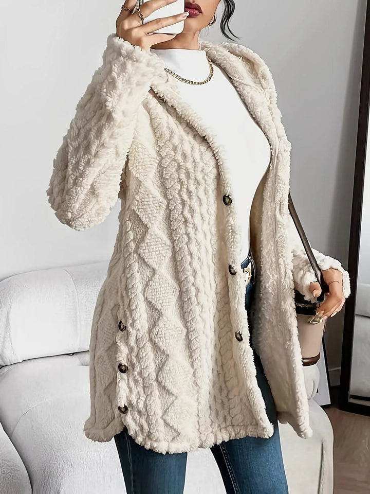 Dames oversized gewatteerd vest met capuchon