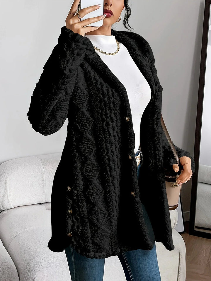Dames oversized gewatteerd vest met capuchon