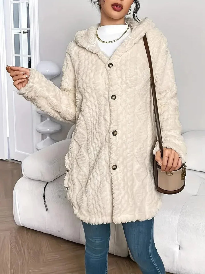 Dames oversized gewatteerd vest met capuchon