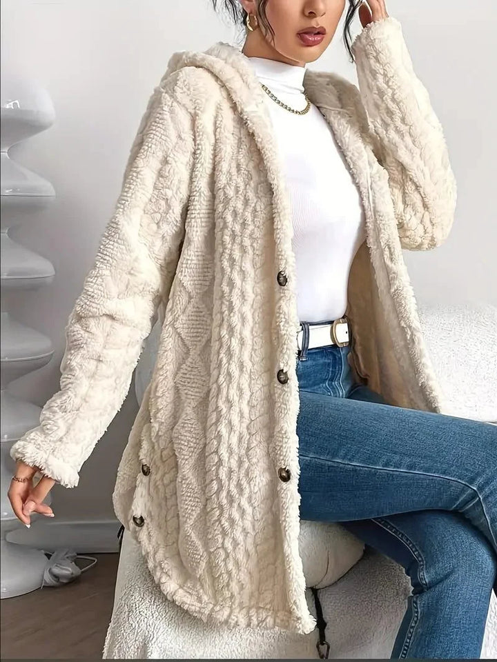Dames oversized gewatteerd vest met capuchon