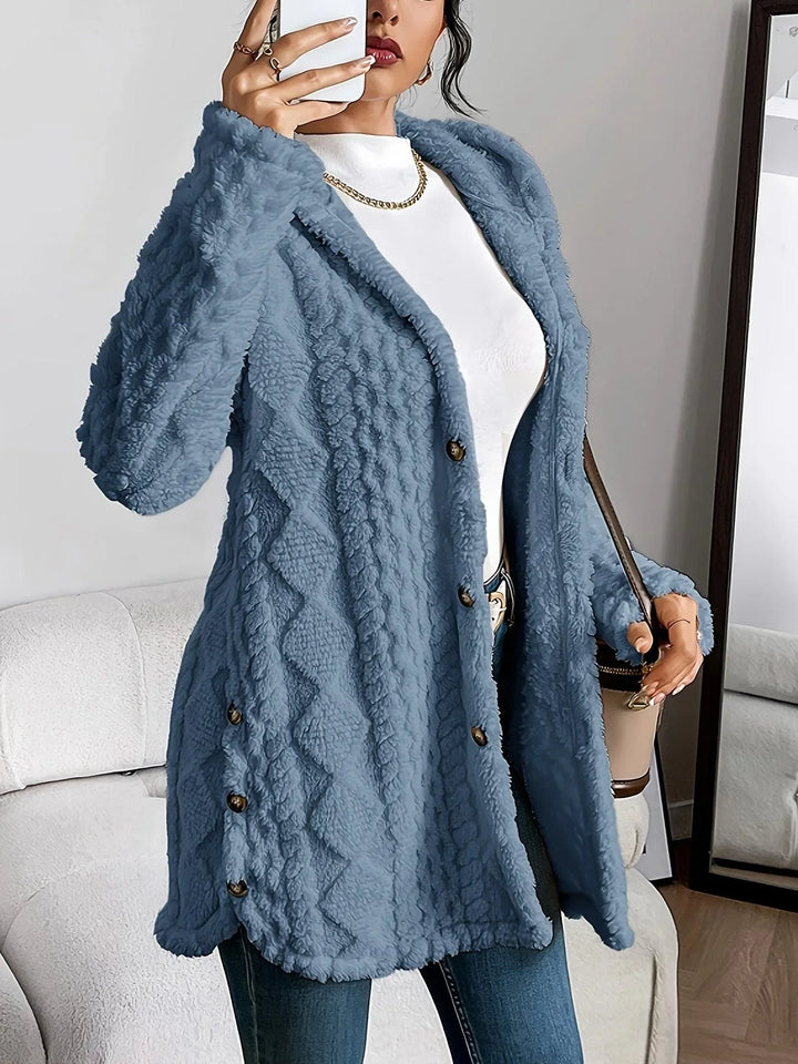Dames oversized gewatteerd vest met capuchon