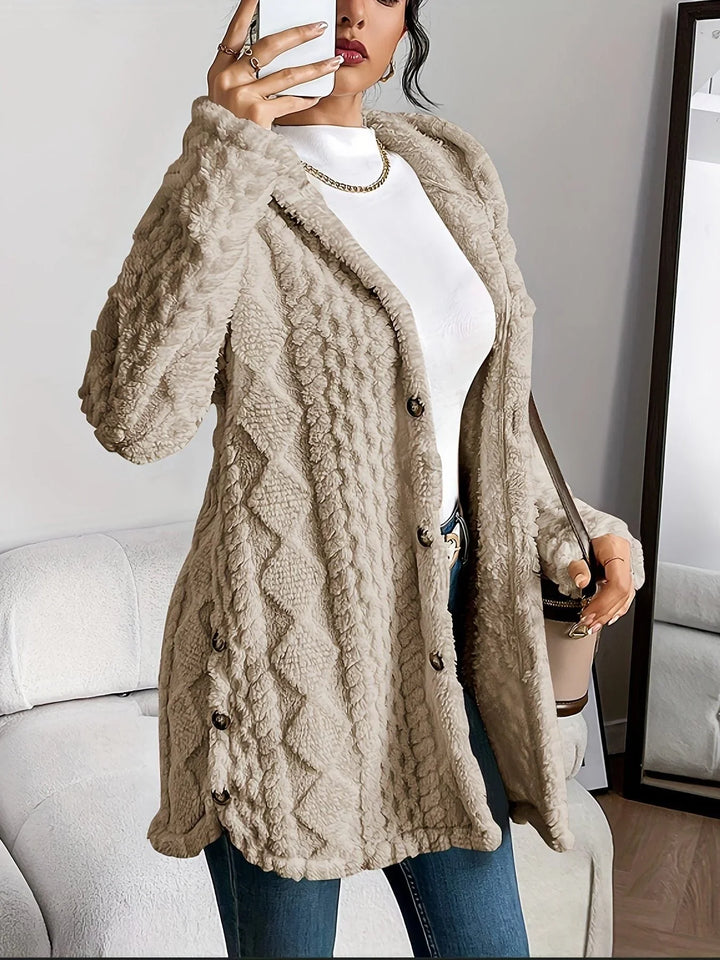 Dames oversized gewatteerd vest met capuchon