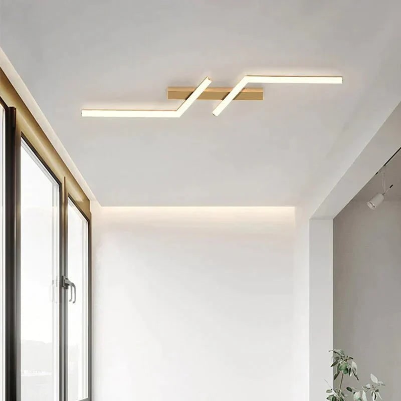 Lineair LED-plafondarmatuur voor plafondmontage met afstandsbediening en dimbaar ontwerp