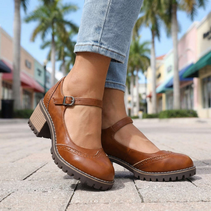 Dames Mary Jane comfortabele hakken – schoenen in vintagestijl