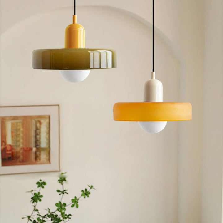 Geometrische Bauhaus Plafondlamp van Glas