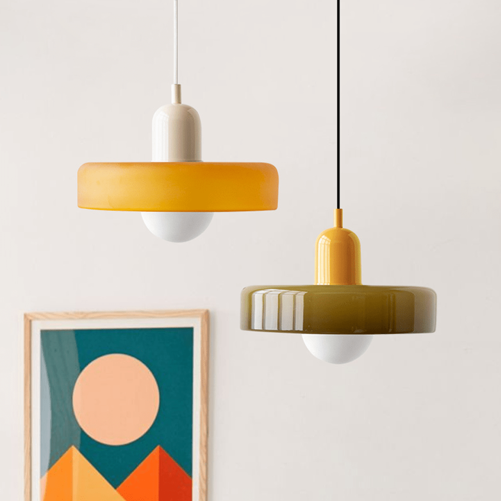 Geometrische Bauhaus Plafondlamp van Glas