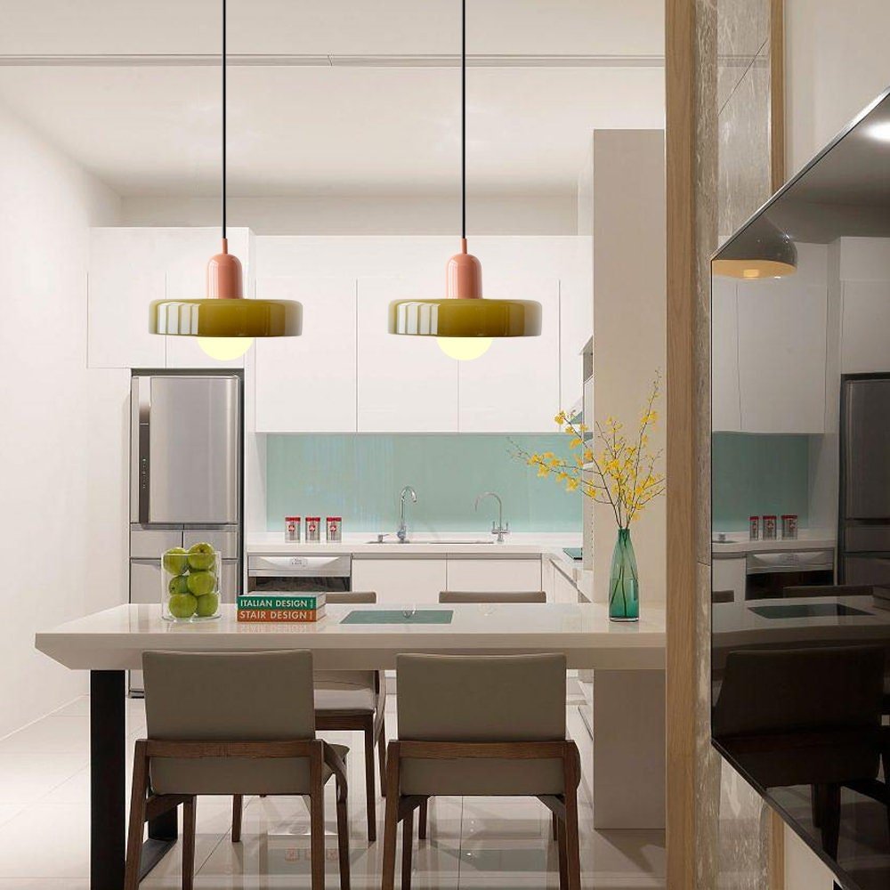 Geometrische Bauhaus Plafondlamp van Glas