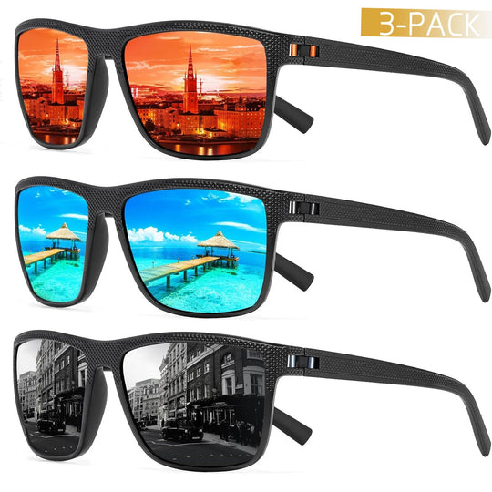 Gepolariseerde Zonnebrillen 3-Pack | UV-Bescherming