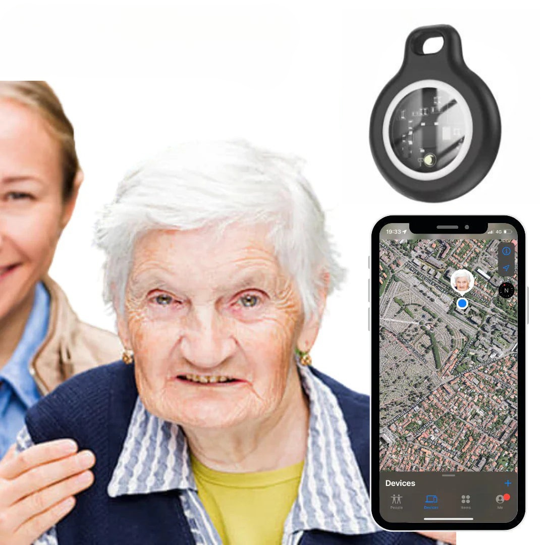 GPS-tracker Bluetooth draadloos, siliconen sleutelhangerhoes, slim op reis