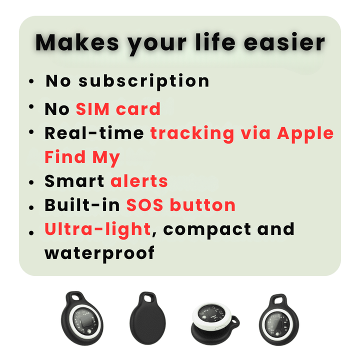 GPS-tracker Bluetooth draadloos, siliconen sleutelhangerhoes, slim op reis