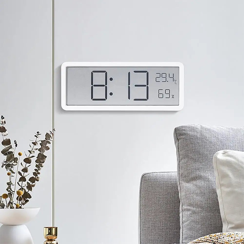 Grote digitale wandklok - LED met temperatuur