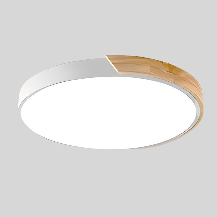 Ronde Nordic Macaron Plafondlamp van Hout