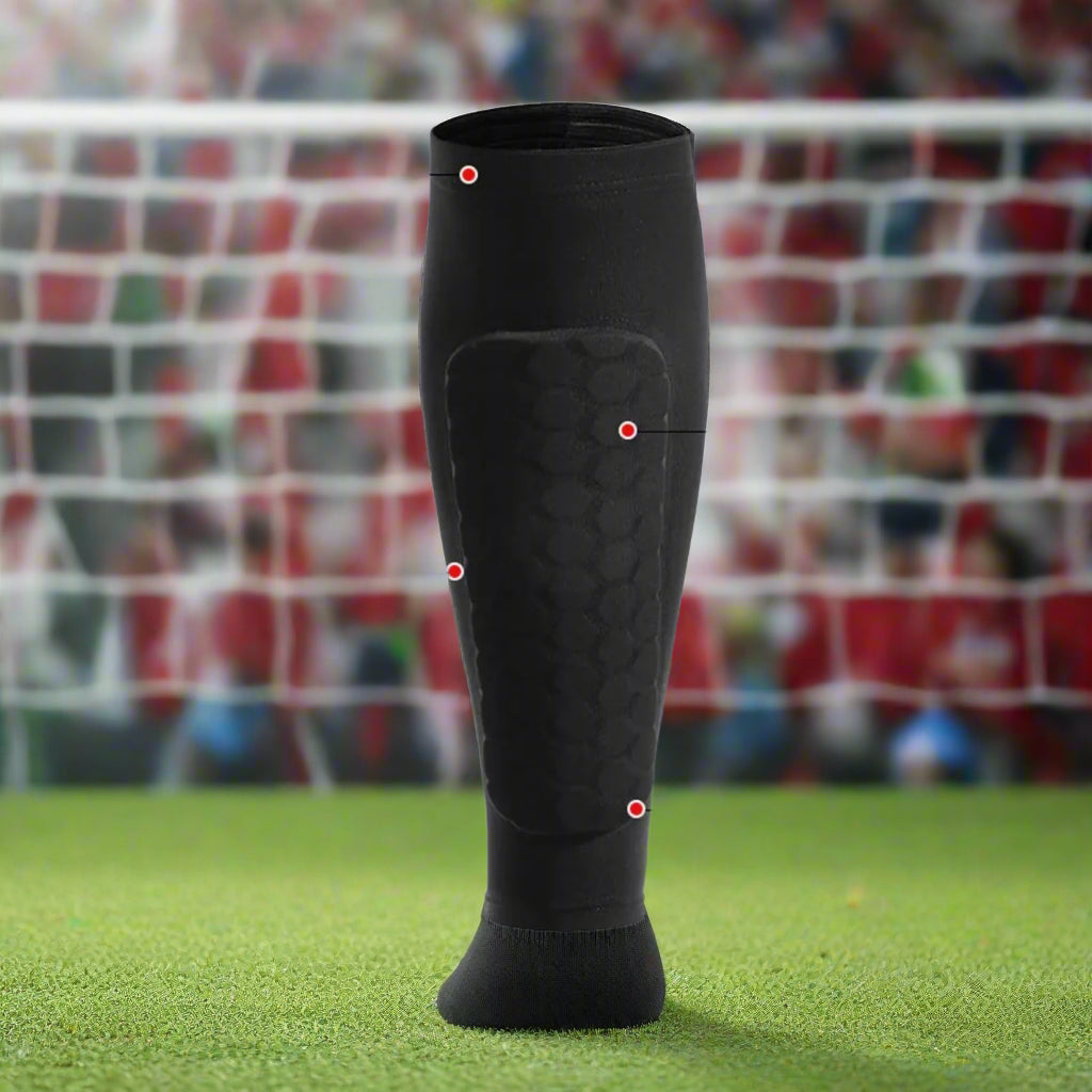 EliteGuard Pro Honingraat Scheenbeschermers | Duurzame compressiemouwen voor voetbal voor meer veiligheid en mobiliteit