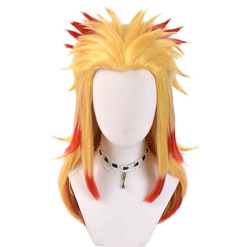 Halloween anime-cosplaykostuumpruik met lang golvend kapsel voor verkleden en feesten